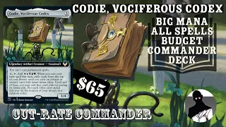 Codie, Vociferous Codex | Big Mana / All Spells | Commander | EDH | Budget | Cut-Rate Commander