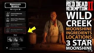 Wild Creek Moonshine Ingredients Locations 3 STAR Moonshine in Red Dead Online