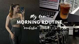 6AM REALISTIC MORNING ROUTINE as a uni student: gym, studying + healthy habits