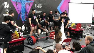 Jamal Browner deadlift 2nd attempt - 420 kg/925 lbs (Hybrid Showdown II - Miami, FL)