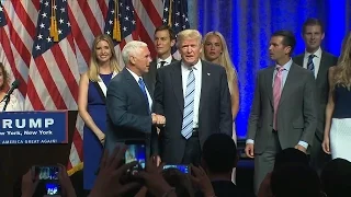 Donald Trump introduces Gov. Mike Pence as running mate