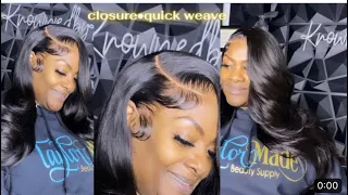 The Perfect Side Part • 6x6 closure quickweave ft. Taylor made beauty supply virgin hair collection!