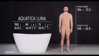 Aquatica Luna Freestanding Bathtub Demo Video for Tall People