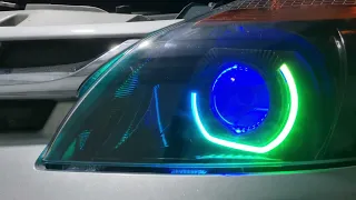 proses pasang biled di mobil xenia shroud rgb dan demon matrix || Part 2 selesai.