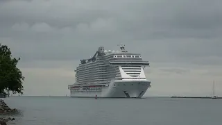 Port Miami Reopen. Norwegian Escape and MSC Seascape finally entering the Port of Miami.