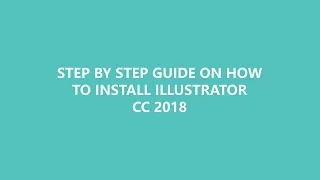 How to install Adobe Illustrator CC 2018