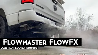 2023 Ram 1500 Flowmaster FlowFX Muffler Install and Sound