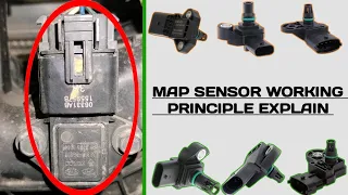 MAP sensor working principle explain | manifold Absolute pressure sensor location.