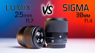 Sigma 30mm f1.4 vs Lumix 25mm f1.7 for Micro Four Thirds GH5  | UNREAL!