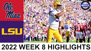 #7 Ole Miss vs LSU Highlights | College Football Week 8 | 2022 College Football Highlights