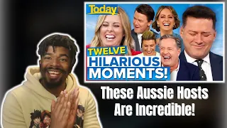 AMERICAN REACTS TO 12 live TV moments that had Aussies losing it! 😂 | Today Show Australia