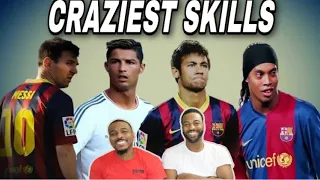 American brothers first time reacting to..Craziest Skills Ever ● C.Ronaldo ● Neymar●Messi●Ronaldinho