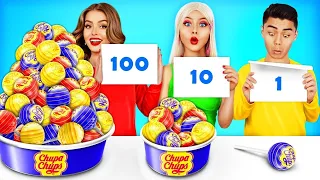 Desafio Alimentar das 100 Camadas | $1 vs $1000000 Comida de Chocolate por RATATA CHALLENGE