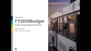 FY 2020 Proposed Budget Council Presentation