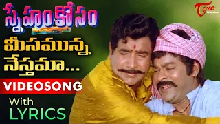 Meesamunna Nesthama Song Lyrics | Sneham Kosam Movie Songs | Chiranjeevi, Vijaykumar  TeluguOneMusic