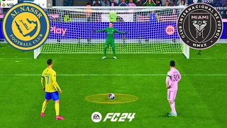 INTER MIAMI VS AL NASSR ! FIFA 24 PENALTY SHOOTOUT ! RONALDO VS MESSI ! PENALTIES