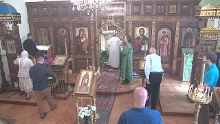 July 18, 2021, Uncovering of the relics of St Sergius (mission patronal feast), Hierarchal Liturgy