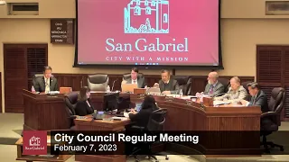 City Council Meeting - February 7, 2023 Regular Meeting - City of San Gabriel