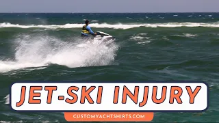 JET-SKI INJURY/ BOCA RATON INLET BOAT VIDEOS / CUSTOM YACHT SHIRTS