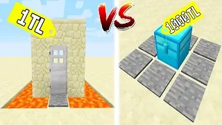 1 TL TUZAK VS 1000 TL TUZAK - Minecraft