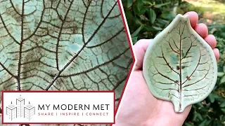 Amazing Leaf Pottery Made with Real Leaves by Piper Pottery