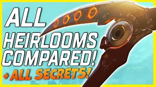 ALL HEIRLOOMS COMPARED! - Hidden Heirloom Secrets,  Quips, Animations (Apex Legends & Revenant)