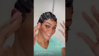 Mommy wig #shorthair #fingerwaves #wigs #getthelook