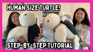 HUMAN SIZED TURTLE ✨ FREE Tutorial; Beginner Friendly Amigurumi Pattern