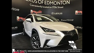 White 2019 Lexus NX 300 Luxury Package Review - Downtown Edmonton, AB