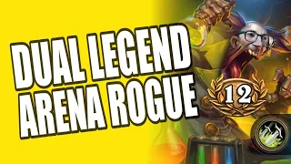 12 wins DOUBLE Legendary Rogue  - Full Run - Hearthstone Arena