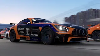 Mercedes-AMG GT4 at Long Beach (Race + Replay / No Commentary). Automobilista 2.