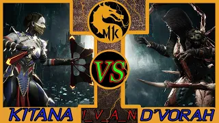 Kitana vs D'vorah. Боевая Лига. Mortal Kombat 11