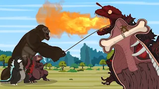 Rescue Throat Shin Godzilla From GODZILLA & KONG: The Battle Choke on a Bone FUNNY |Godzilla Cartoon