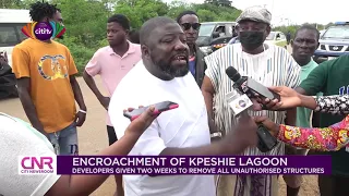 Developers encroaching on Kpeshie Lagoon given two weeks to remove unauthorised structures