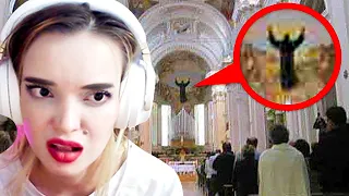 Laura Eclipse Reacts to 14 Scary Videos Captured Inside Church