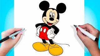 How To Draw Mickey Mouse | Tutorial Easy