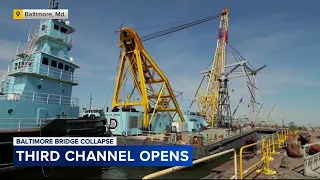 3rd temporary channel opens for vessels to Baltimore port after bridge collapse