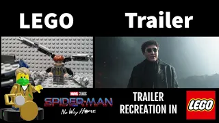 Spiderman No Way Home Trailer in LEGO! | Side by Side comparison!