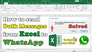 send whatsapp message from excel | excel to whatsapp message