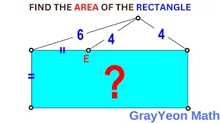 Find the area of the rectangle #geometryskills #mathpuzzles #thinkoutofthebox