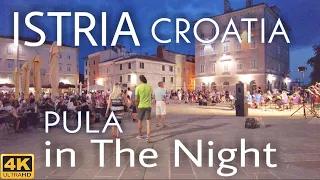 Istria Pula, Croatia in The Night | 4K Ultra HD