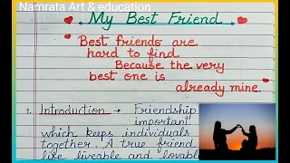 My Best Friend essay in English l Essay on My best friend with heading l My best friend essay