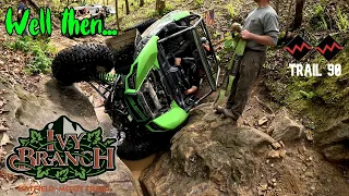 Ivy Branch Subscriber Ride Part 2 | Double Black Trail 90 | We Flopped Our Kawasaki KRX