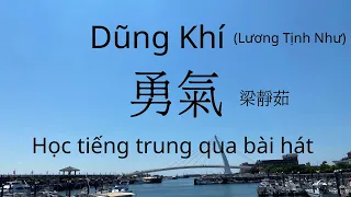 勇氣Dũng Khí ( 梁靜茹 Lương Tịnh Như )  Học tiếng trung qua bài hát