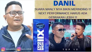 GURU VOKAL REACT : Danil - Bayang Semu |  Road To Spektakuler Show | INDONESIAN IDOL 2023 | MANLY !!