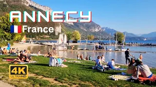 Annecy - France 🇫🇷| one of the most beautiful cities in Europe🌷☀️🌹|NEW| walking tour2023 [4K-60fps]