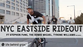NYC EASTSIDE RIVER BMX RIDEOUT ft Tyrone Williams, Stephon Fung, Miguel B & more | LIFE BEHIND GRIPS