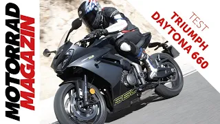 Triumph Daytona 660 Test – Perfekter Alltagssportler? Deutlich schneller als Trident.