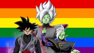 How GAY are Goku black and Zamasu (brain rotting yap)