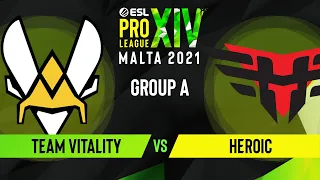 CS:GO - Team Vitality vs. Heroic [Vertigo] Map 1 - ESL Pro League Season 14 - Group A